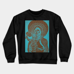 Madonna Holding Baby Jesus Crewneck Sweatshirt